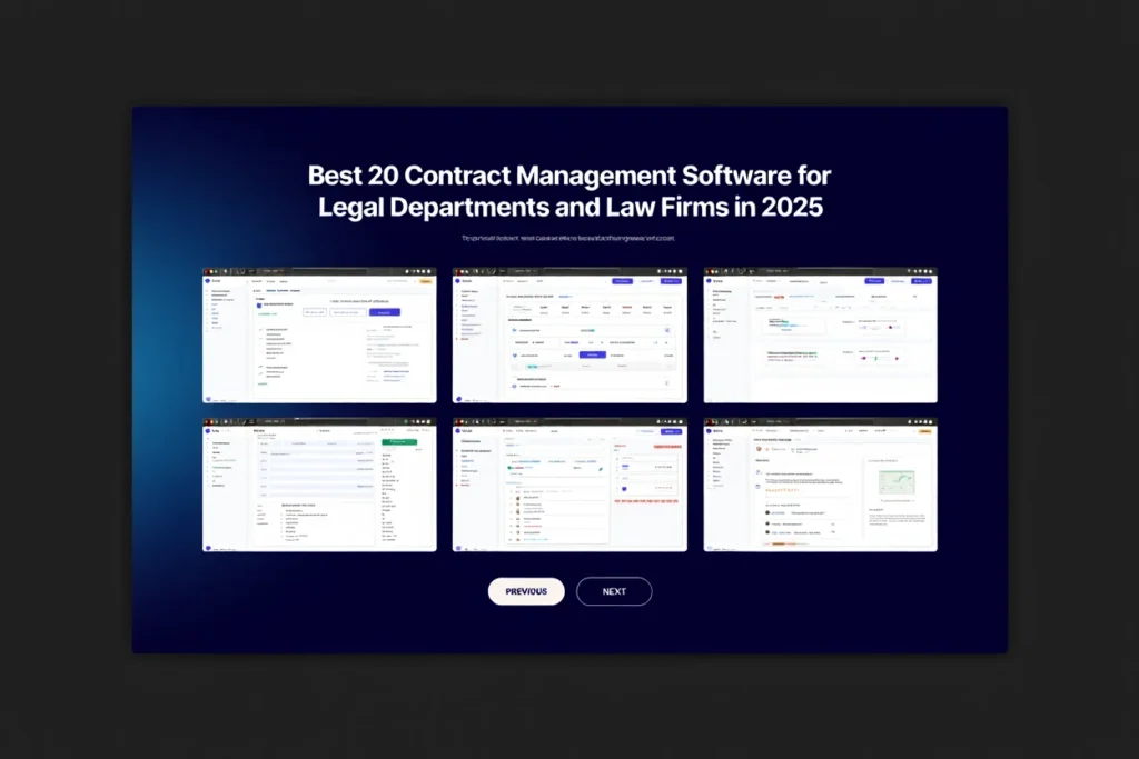Best 20 Contract Management Software for Legal Departments and Law Firms in 2025